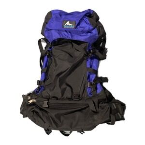 VTG Gregory Hiking Backpack blue Black camping adjustable internal frame 11x28
